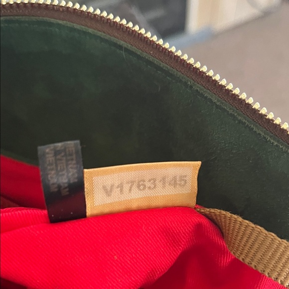 Dooney & Bourke Red Leather Shoulder Bag with Gold Accents - Picture 4 of 8